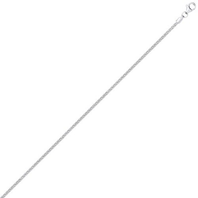 Silber Jewelco London Schlangenartig Spiga Glieder Anhänger Kette Halskette 2mm
