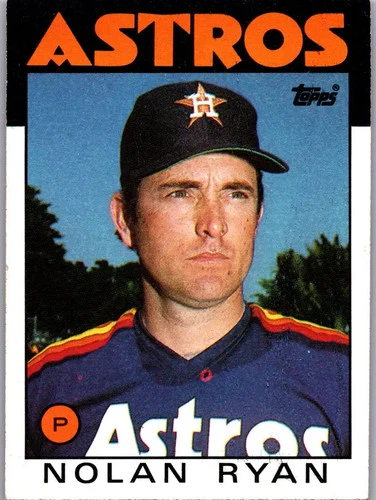 1986 Topps Baseball Nolan Ryan Houston Astros Base Card HOF Set Filler #100
