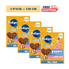 4 Packs, Pedigree® Growth & Protection Puppy Dry Dog Food - Healthy 30 LB 0.65 per pound