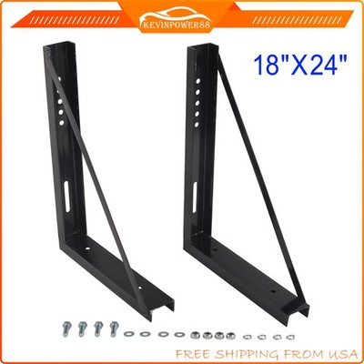 18''x24'' Steel Underbody Tool Box Mounting Brackets Kit For Trailer Truck Storage