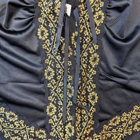 Vintage Teddy Bodysuit 3XL Black Gold Lace Plus Size