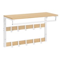 Wandgarderobe Mit Ablage Wandregal Mit 10 Abnehmbaren Haken HäNgeregal