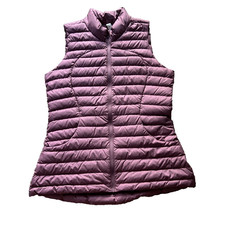 Lululemon Pack It Down Quilted Vest Size 8 MAUVE Full Zip Goose Down