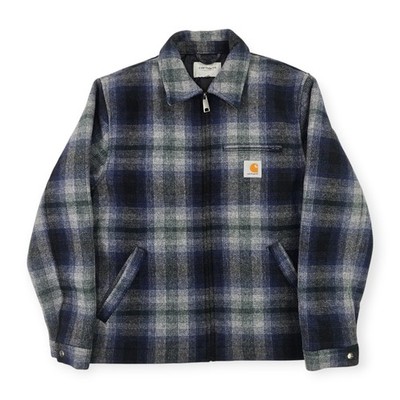 Carhartt WIP Vermont Detroit Checkered Quilt Lined Jacket Men's Large 