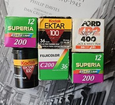 6  x  expired New 35mm  film/negative Ektar 100 ilford fuji