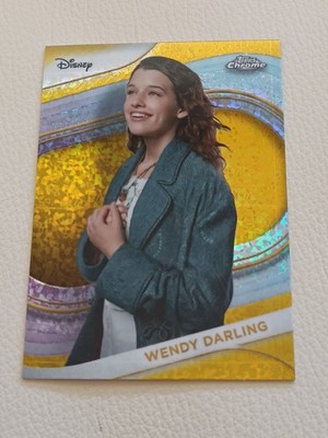 TOPPS CHROME DISNEY 2025 WENDY DARLING YELLOW MINI DIAMOND NR 156 ORIGINAL CARD