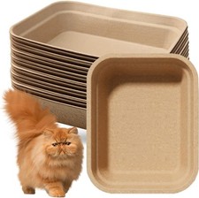 15 Pack Disposable Litter Boxes Cats Paper Litter Tray Travel Toilet Cat Litter
