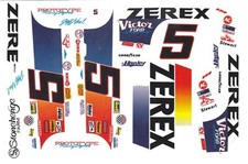 5 Jeff Neal Zerex Tbird 1/64th - HO Scale Slot Car Decals