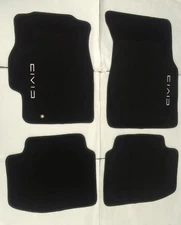 Fit Honda Civic 1996-2000 4Dr/2Dr Floor Mats Black W/Emblem (Nylon) 2