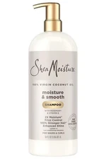 SheaMoisture 100% Virgin Coconut Oil Moisture & Smooth Shampoo, 34 Fluid Ounce