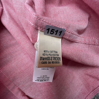 プロフィールご覧ください。 LL Bean Mens Shirt Wrinkle Resist Coral Button 1X | eBay