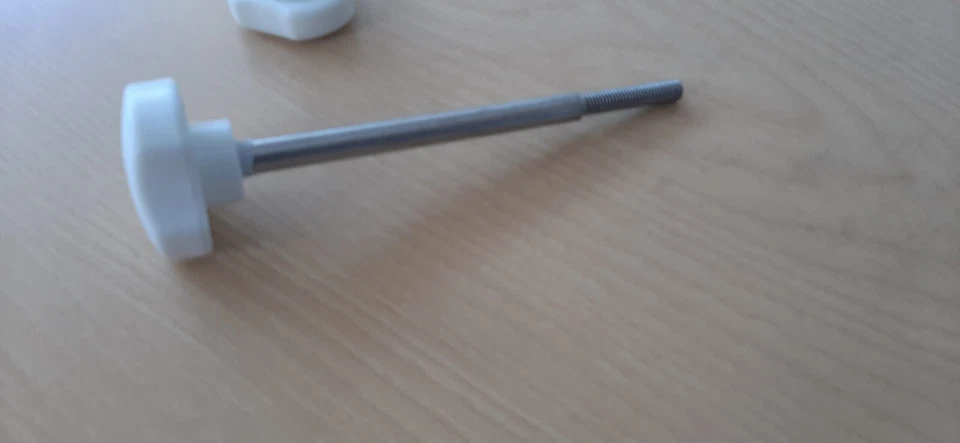 VOLANTINO MANOPOLA POMELLO CON VITE ACCIAIO INOX M8X150 - Immagine 2 di 3