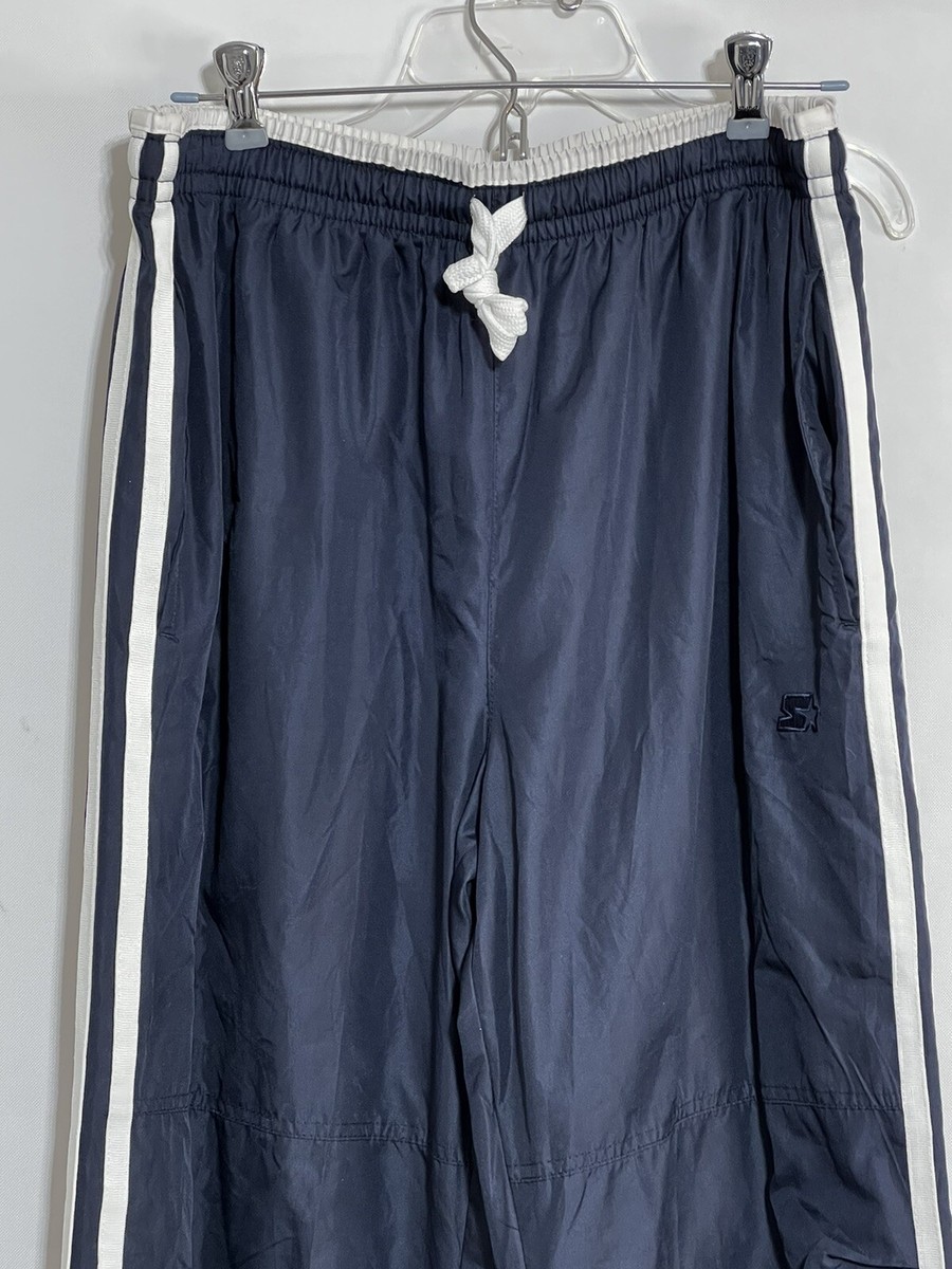 Vintage Starter Nylon Track Pants Men M 32/34 90's Navy Blue