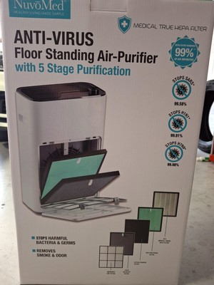NUVOMED ANTI-VIRUS FLOOR STANDING AIR-PURIFIER WITH 5 STAGE PURFICATION New MR