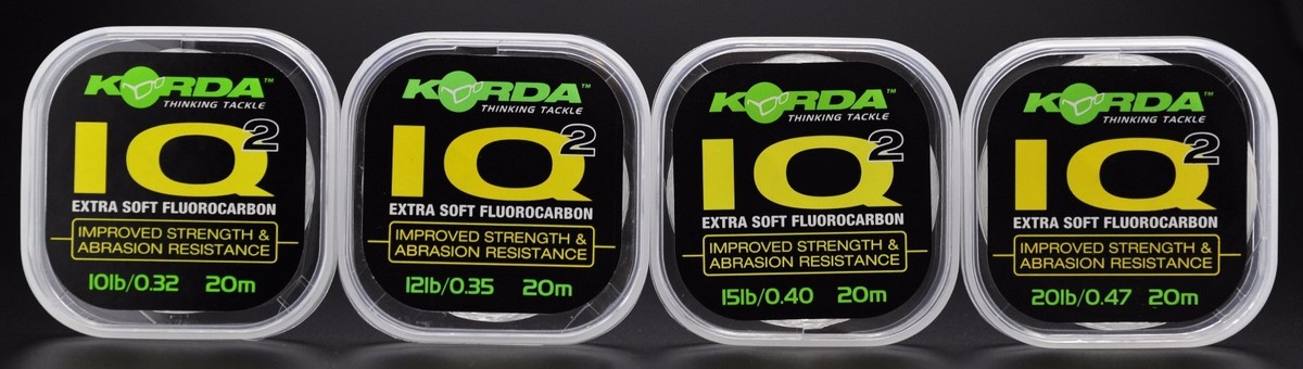 Korda IQ2 Flurocarbon Hooklink 20m Carp Fishing Line All Sizes