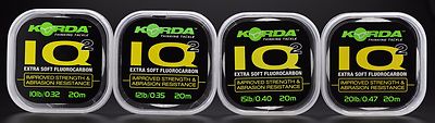 Korda IQ2 Flurocarbon Hooklink 20m Carp Fishing Line - All Sizes