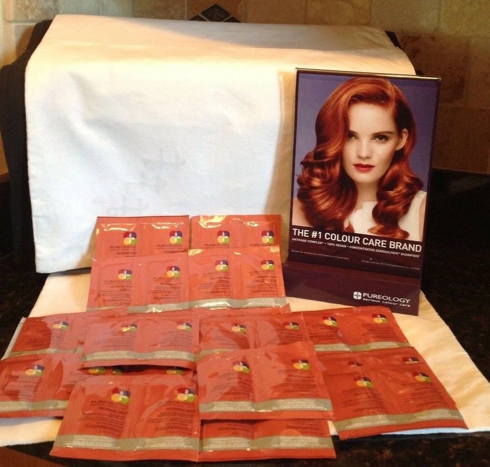 Champú y acondicionador Pureology Reviving Red 18 PAQUETES DE MUESTRA DE .17 OZ Foto 4 de 4