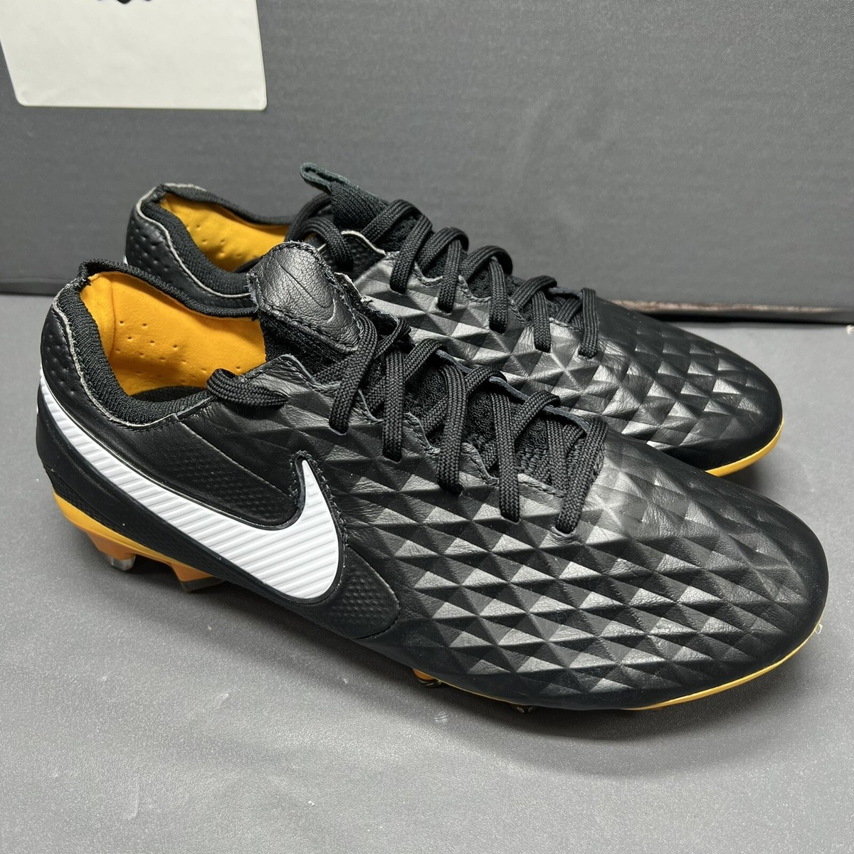 Size 5 - Nike Tiempo Legend 8 Elite Tech Craft FG Black Pro Gold