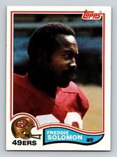 1982 Topps Freddie Solomon #492 San Francisco 49ers