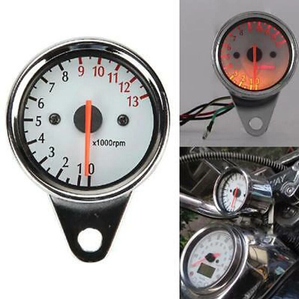 Motorcycle LED Backlit Tachometer Gauge For Yamaha V-Star 1100 Custom Silverado - Image 4 of 4