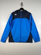 Columbia Kids Boys Glennaker Full Zip Hooded Windbreaker Jacket Blue Sz XL 18-20
