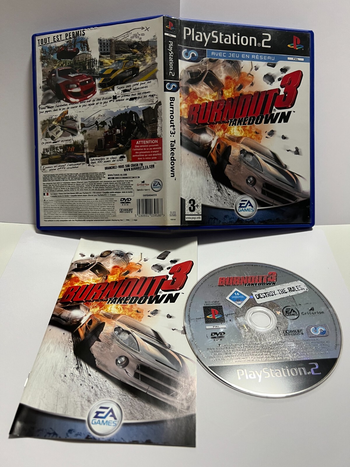 Sony Playstation 2 PS2 - Burnout 3 Takedown - Complet PAL FR