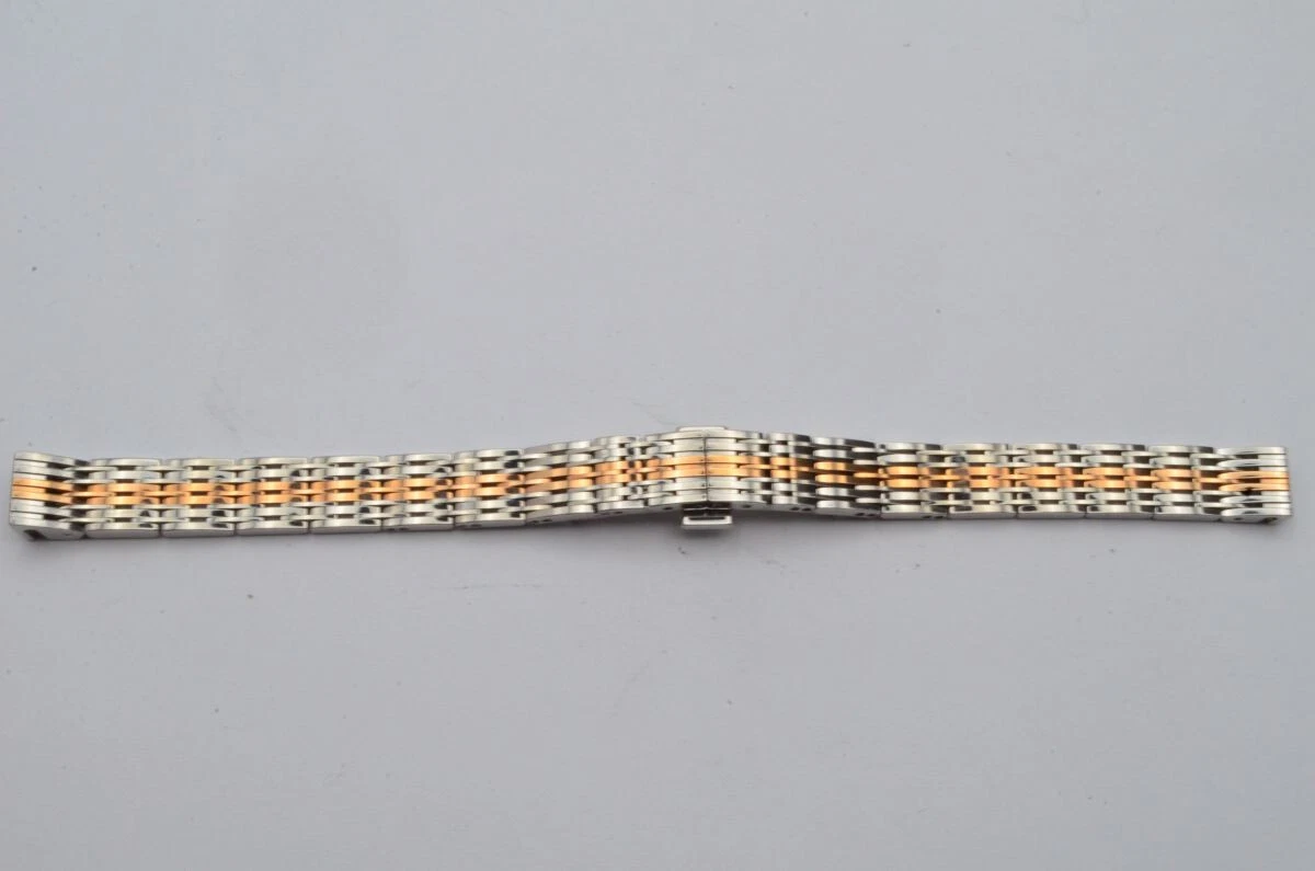 Bracciale Vintage Raro Gucci Da Donna In Acciaio 10MM Per 8600 Acciaio/Oro