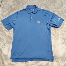 Fairway & Greene Tech Men XL Polo Shirt Blue Short Sleeve Fox USGA Made In USA