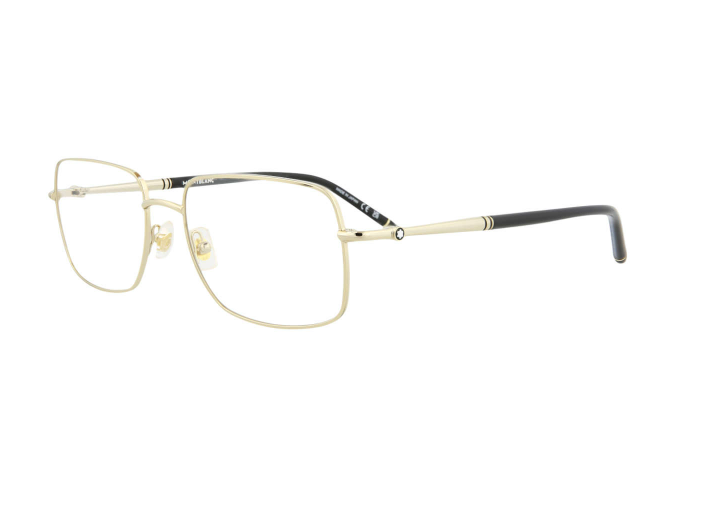 Mont Blanc MB0072O 003 Gold Men's Authentic Eyeglasses Frame 57 mm