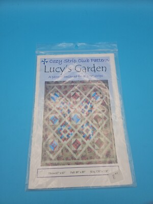 Cozy Strip Club Pattern LUCY'S GARDEN By Cozy Quilt Designs For Throw Full Queen