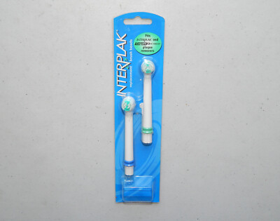 NOS 2002 Interplak Replacement Brush Heads ELB2RPK For Colgate Actibrush READ!!