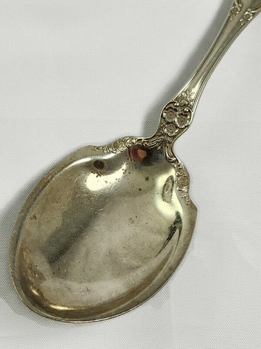 Gorham Buttercup Solid Sterling Silver Salad Serving Spoon 8 3/4" No Mono - Picture 3 of 7