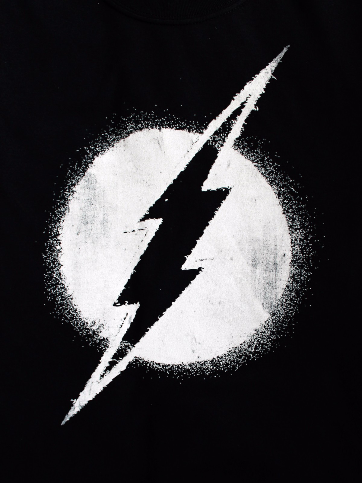 The Flash Logo Mono Distressed Reverse Zoom Classic Dc Comics Black Mens T Shirt Ebay