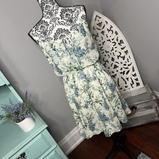 Zara Woman Boho Floral Ruffle Mini A-Line Dress Size Large NWT Resortwear Beach