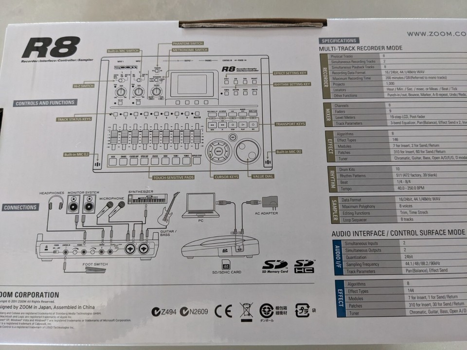 Zoom R8 EightTrack Digital Recorder 884354009977 eBay