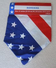 Flag Bandanna - 21"W x 20"L - NEW IN PACKAGE