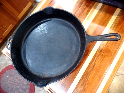 VINTAGE MASSIVE 15'' CAST IRON FRYING PAN GRISWOLD WAGNER UNMARKED