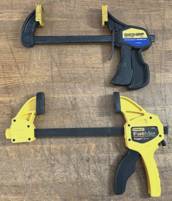 (1) Quick Grip 6'' Bar Clamp & (1) Stanley Fat Max 7'' Trigger Bar Clamp