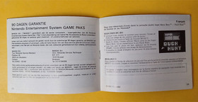 Notice - Duck Hunt/Super Mario Bros - NES (Fran&ccedil;ais / Hollandais)