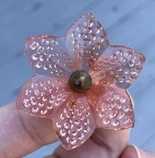 Vintage Pink Glass Picture Hanging Nail Tack Flower Wall Decoration Hardware