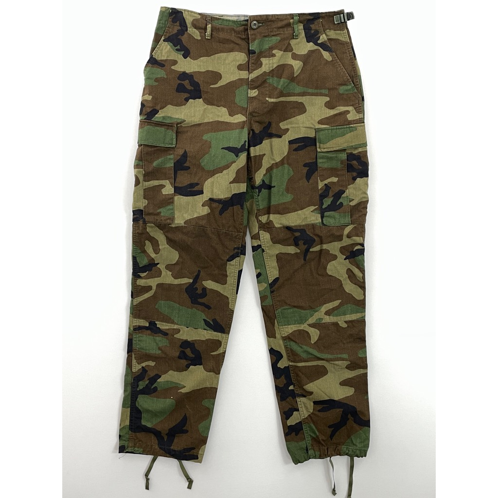 Cargo Pants Mens Multicolor Camouflage Pockets Flat Front Classic Rise 35 Long-image
