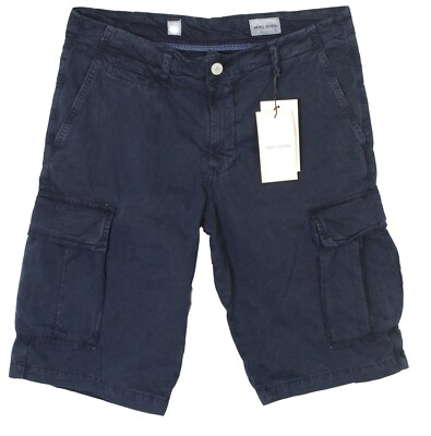 Hero Seven Cargo Bermuda Taschen Marineblau Washed Marrakesh Shorts Baumwolle Navy