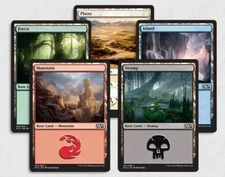 100 Basic Land MANA MTG magic the gathering lot 20 of each color Deck commander