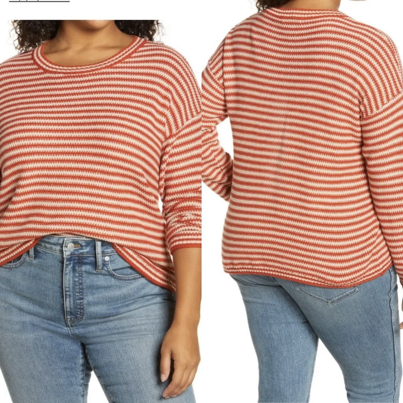 clay striped pullover sweater size 