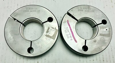 PENNOYER DODGE 1-5/8'' 10 STUB ACME 2G THREAD RING GAGES GO NO GO 1.5845 & 1.5671