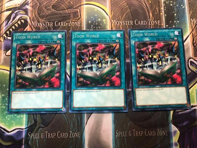*** 3X TOON WORLD 3X *** PLAYSET 1ST EDITION RARE MINT/NM TOCH-EN054 YUGIOH!