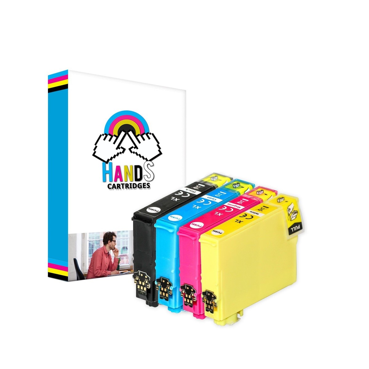 Any 4 Non OEM Hands Compatible Ink Cartridges 603xl Black, Cyan