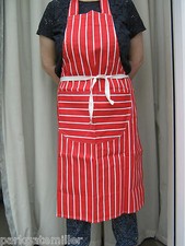 Professional Chefs Striped Apron 3 Colours Cooks Cotton Kitchen Apron Xmas Gift