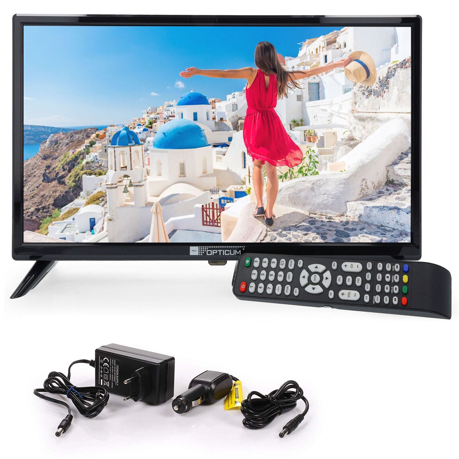 Wohnmobil Camping Fernseher LED TV 19 Zoll LCD DVB S S2 T2 C USB 12 V 230 Volt