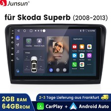 2+64GB Carplay Android 14 Für Skoda Superb II 3T4 3T5 2008-13 Autoradio GPS Navi